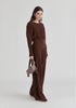 Ribbed Batwing Sleeve Knit Top with Fitted Waist