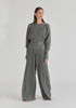 Ribbed Batwing Sleeve Knit Top with Fitted Waist