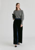 Ribbed Batwing Sleeve Knit Top with Fitted Waist