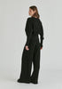 Ribbed Trousers with Wide Waistband