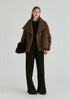 Ribbed Trousers with Wide Waistband