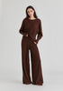 Ribbed Trousers with Wide Waistband