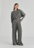 Ribbed Trousers with Wide Waistband