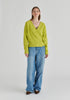 Fuzzy Knit Wrap Jumper