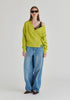 Fuzzy Knit Wrap Jumper