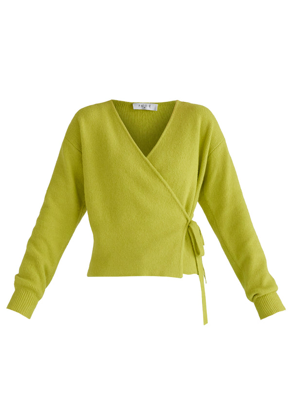 Fuzzy Knit Wrap Jumper