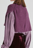 Rib-Knit Neck Warmer in Purple Closeup
