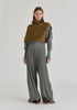 Rib-Knit Neck Warmer in Olive Green Front