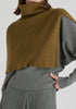 Rib-Knit Neck Warmer in Olive Green Closeup