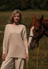 Paisie Ribbed Jumper in Beige