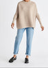 Paisie Ribbed Oversized Knit Jumper in Almond