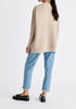 Paisie Ribbed Oversized Knit Jumper in Almond Back