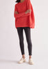 Paisie Ribbed Oversized Knit Jumper in Strawberry Pink