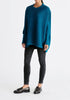 Paisie Ribbed Oversized Knit Jumper in Ocean Blue