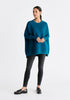Paisie Ribbed Oversized Knit Jumper in Ocean Blue