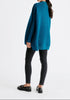 Paisie Ribbed Oversized Knit Jumper in Ocean Blue Back