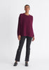 Paisie Ribbed Oversized Knit Jumper in Purple