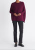 Paisie Ribbed Oversized Knit Jumper in Purple