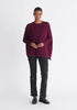 Paisie Ribbed Oversized Knit Jumper in Purple