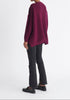 Paisie Ribbed Oversized Knit Jumper in Purple Back