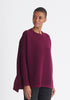 Paisie Ribbed Oversized Knit Jumper in Purple