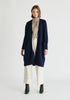 Paisie Long Ribbed Cardigan in Navy