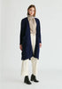 Paisie Long Ribbed Cardigan in Navy Front