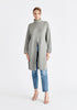 Paisie Knitted Split Jumper Dress Tunic in Grey