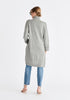 Paisie Knitted Split Jumper Dress Tunic in Grey Back