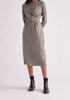 Paisie Midi Jersey Tie Dress in Grey