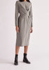 Paisie Midi Jersey Tie Dress in Grey