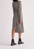 Paisie Midi Jersey Tie Dress in Grey