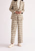 Paisie Plaid Suit Trousers in Green and Brown Tones