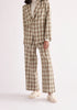Paisie Plaid Suit Trousers in Green and Brown Tones