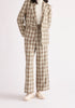 Paisie Plaid Suit Trousers in Green and Brown Tones