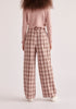 Paisie Plaid Suit Trousers in Pink and Brown Tones Back