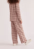 Paisie Plaid Suit Trousers in Pink and Brown Tones Back