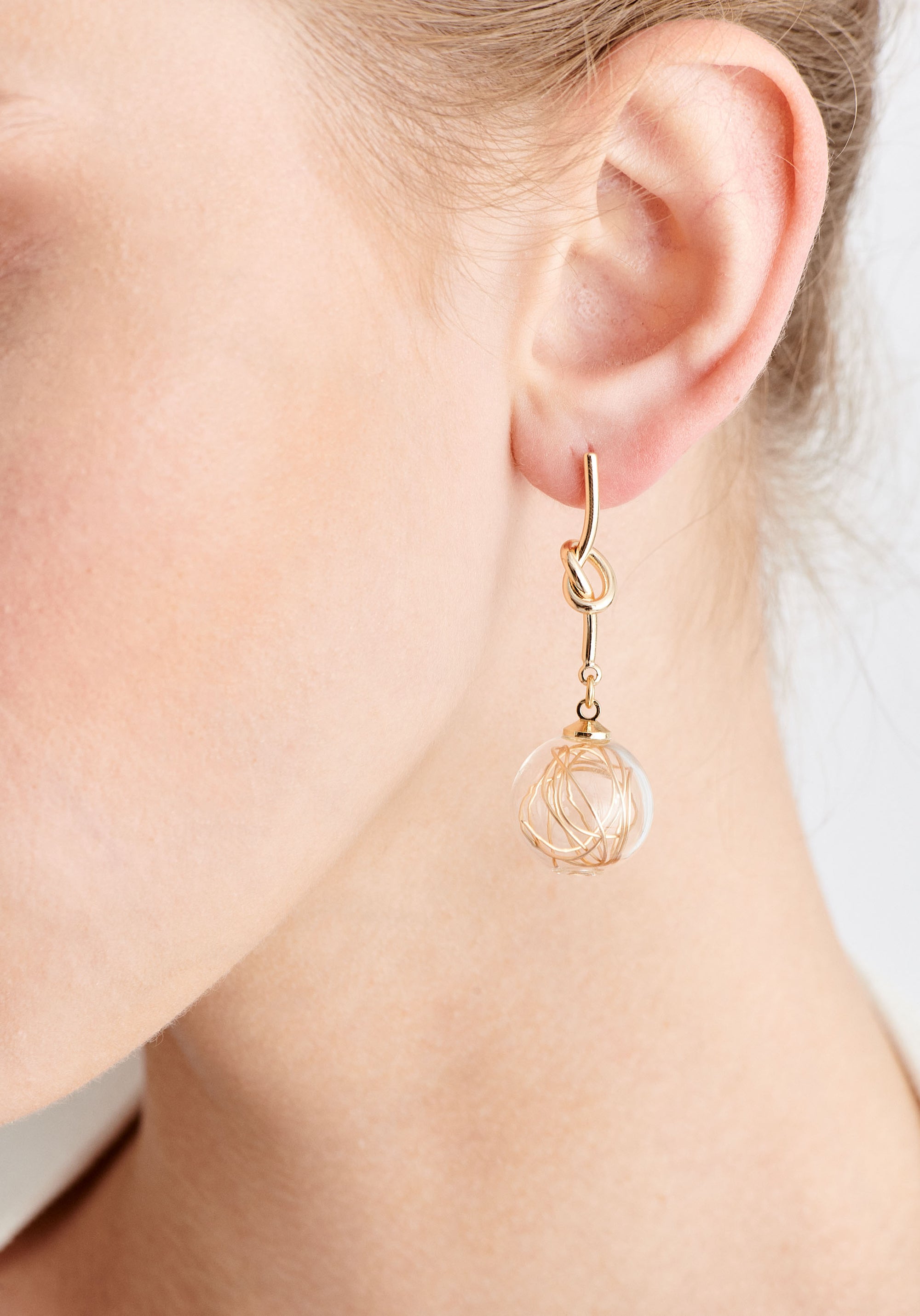 Knot Sphere Earrings