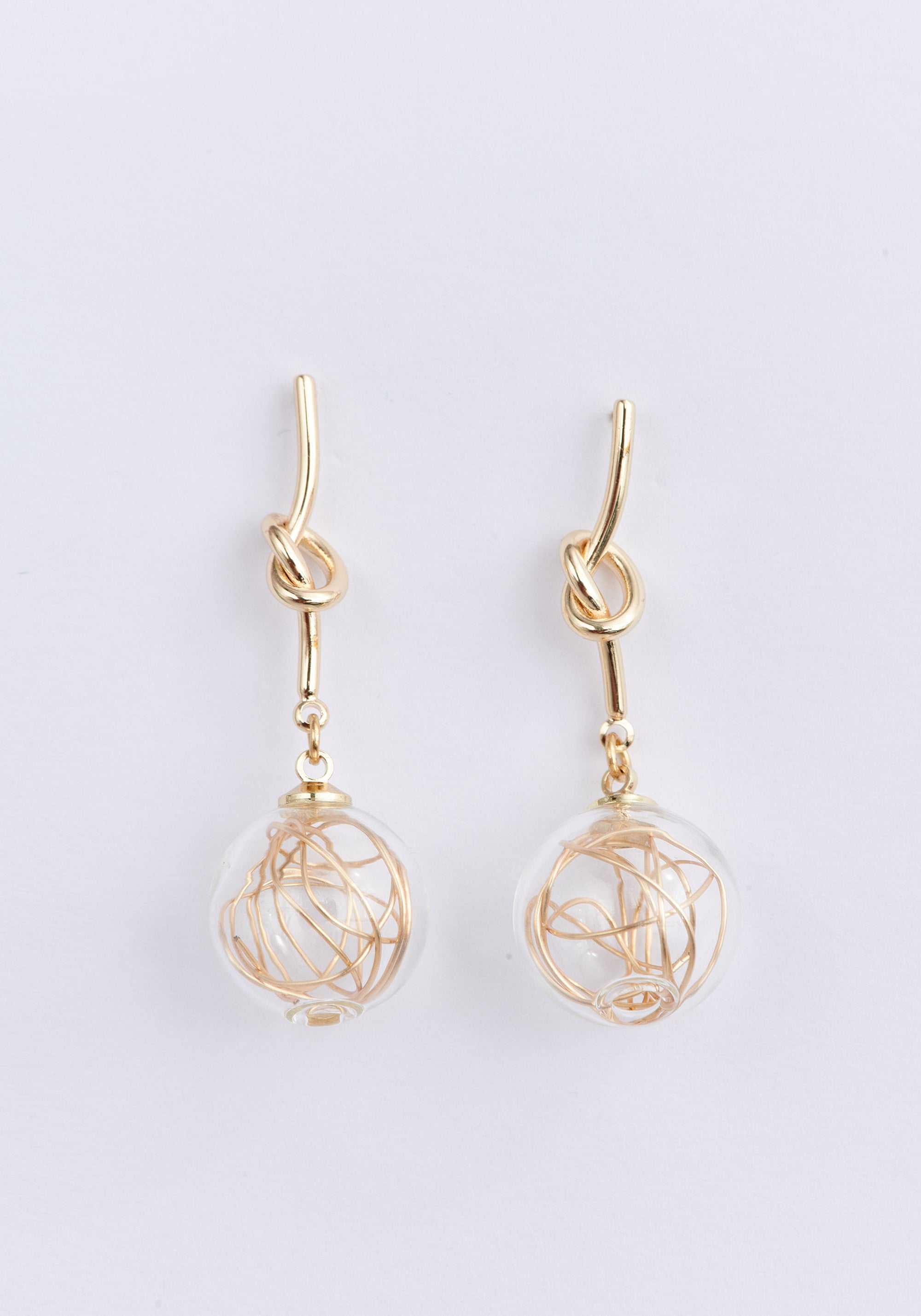 Knot Sphere Earrings