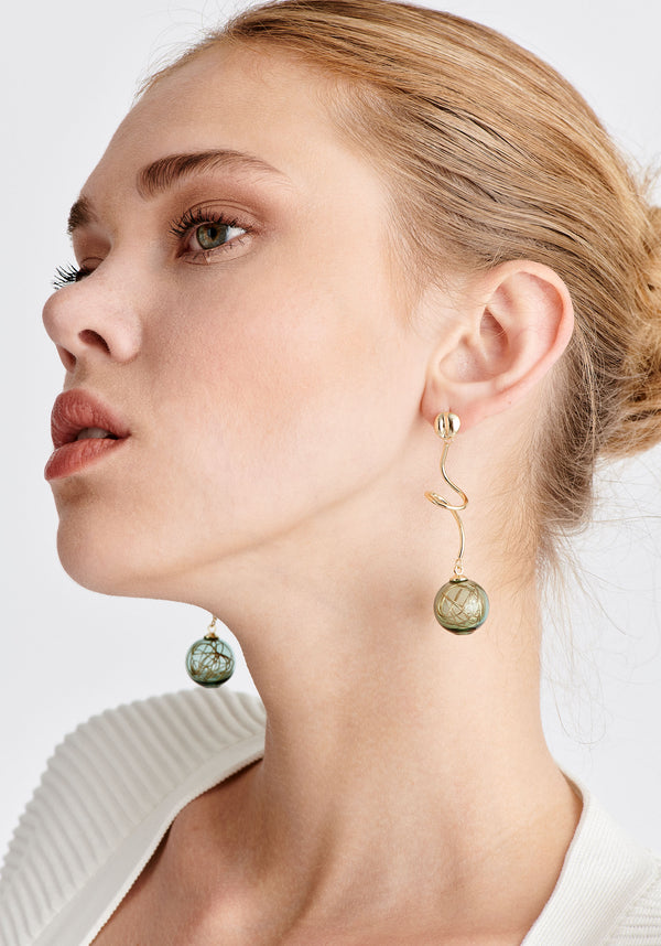 Paisie Swirl Sphere Earrings