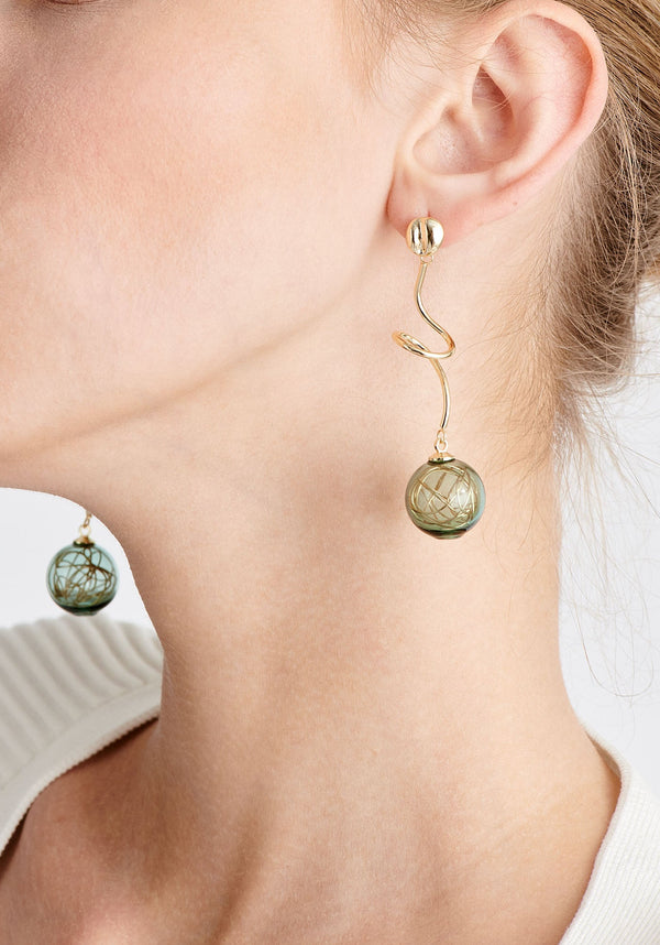 Paisie Swirl Sphere Earrings