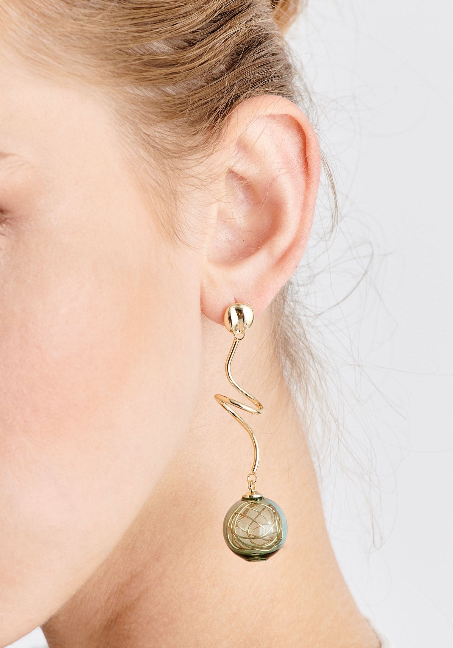 Paisie Swirl Sphere Earrings