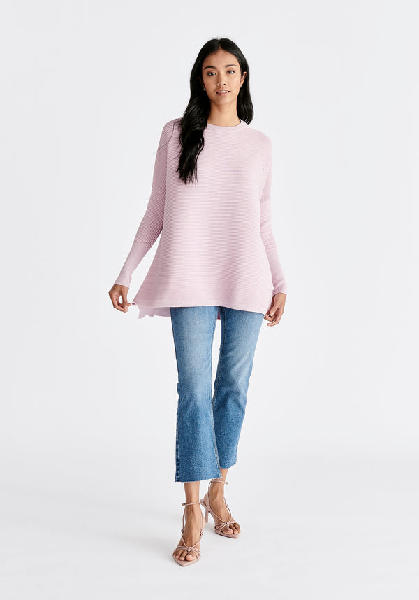 Paisie Ribbed Oversized Knit Jumper in Light Purple