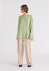 Paisie Ribbed Jumper in Matcha Green Front