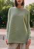 Paisie Ribbed Jumper in Matcha Green