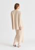 Paisie Ribbed Jumper in Beige Back