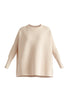 Paisie Ribbed Jumper in Beige Cut Out