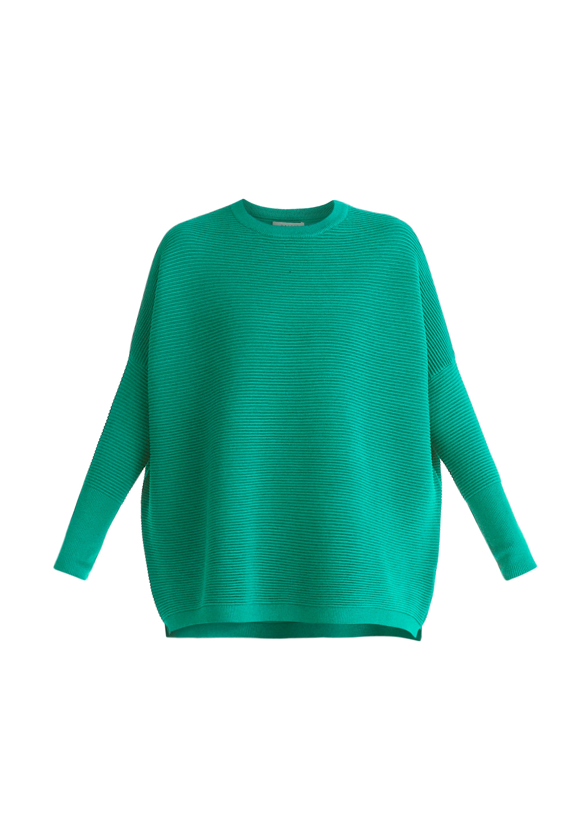 Paisie Ribbed Jumper In Leaf Green Cut Out