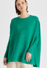 Paisie Ribbed Jumper In Leaf Green