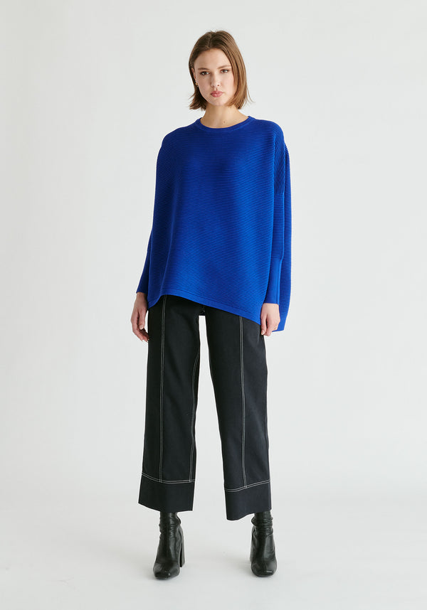 Paisie Ribbed Jumper in Royal Blue